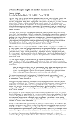 (2012) - Unification Thought`s Insights into Gandhi`s Approach to