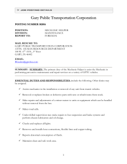 Mechanic Helper - Gary Public Transportation Corporation
