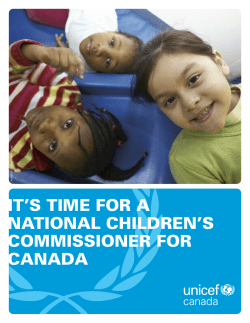 it`s time for a national children`s commissioner for