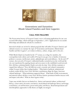 Generations and Dynasties: Rhode Island Families and their Legacies