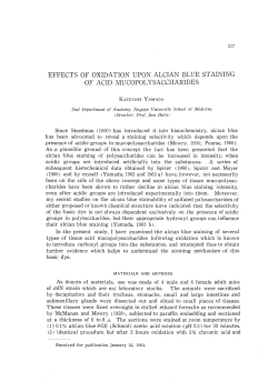 effects of oxidation upon alcian blue staining of acid mucopol