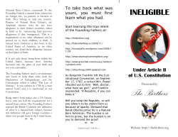 Obama is NOT a Natural Born American Citizen