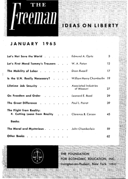 Issue  - Foundation for Economic Education