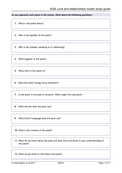 AQA Love and relationships cluster study guide