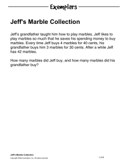 Jeff`s Marble Collection