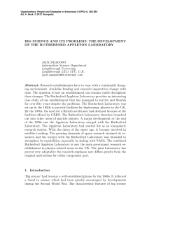 BIG SCIENCE AND ITS PROBLEMS: THE