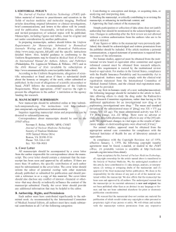 1 I. EDITORIAL POLICY II. MANUSCRIPT SUBMISSION A