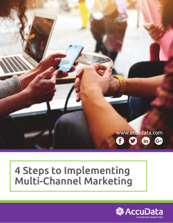 Multi-Channel Marketing Guide - AccuData Integrated Marketing