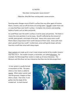 8.3 NOTES How does running water cause erosion? Objective