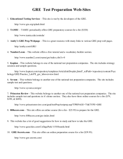 GRE Test Preparation Web