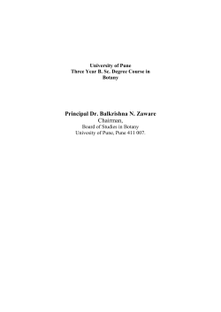 F.Y.B.Sc. Botany - Pune University