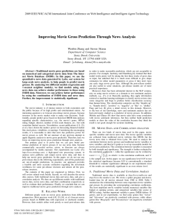 Improving Movie Gross Prediction through News