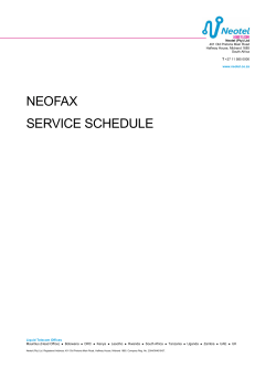 NeoFax Service Schedule