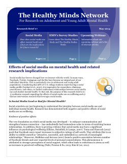 Effects of Social Media on Mental Health and Related Research