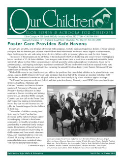 Foster Care Provides Safe Havens