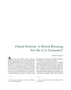 Patent Reform: A Mixed Blessing For the U.S. Economy?