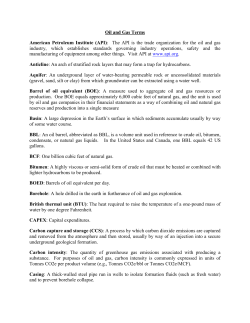 Glossary of Oil and Gas Terms