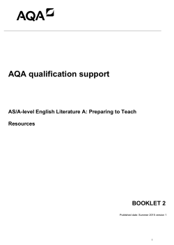 AS and A-level English Literature A Resources Preparing to