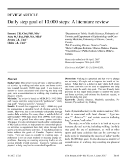 Daily step goal of 10,000 steps: A literature review