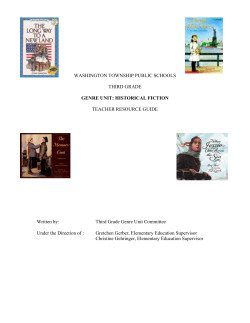 HISTORICAL FICTION TEACHER RESOURCE GUIDE