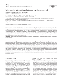 Microscale interactions between earthworms and microorganisms: a