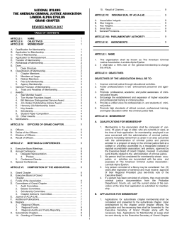 National Bylaws - American Criminal Justice Association