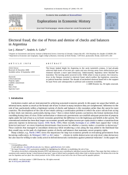 Electoral fraud, the rise of Peron and demise of checks and