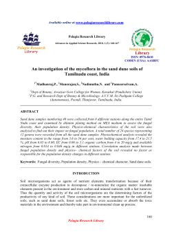 An investigation of the mycoflora in the sand dune soils of