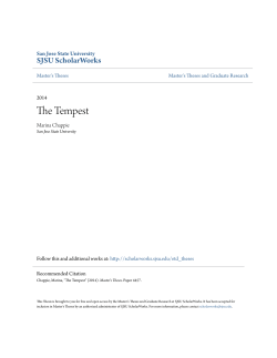 The Tempest - SJSU ScholarWorks