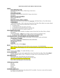 HOOVER ELEMENTARY DRESS CODE 2015
