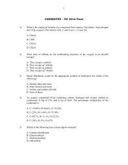 CHEMISTRY - CUSAT Library