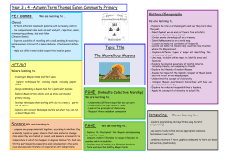 History/Geography Year 3 / 4 -Autumn Term Thomas Eaton