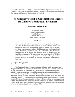 The Sanctuary Model of Organizational Change for Children`s