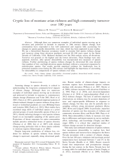 Cryptic loss of montane avian richness and high