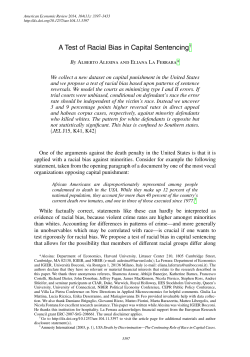 A Test of Racial Bias in Capital Sentencing