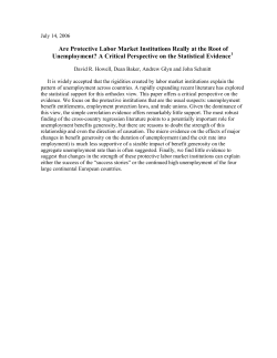 Are Protective Labor Market Institutions Really at the Root of