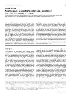 Novel molecular approaches to cystic fibrosis gene therapy