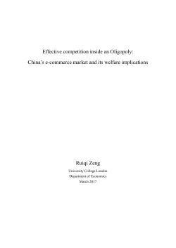 Effective competition inside an Oligopoly: China`s e