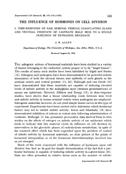 the influence of hormones on cell division - Deep Blue