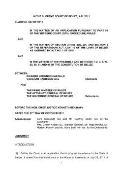 Supreme Claim No 647 of 2011