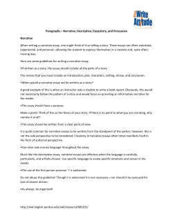 Paragraphs – Narrative, Descriptive, Expository, and