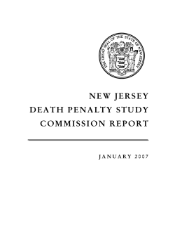 NEW JERSEY DEATH PENALTY STUDY COMMISSION REPORT