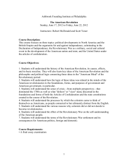 Syllabus - Teaching American History