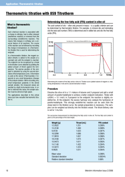 Thermometric titration with 859 Titrotherm
