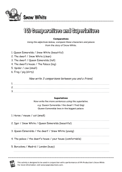 Snow White 10) Comparatives and Superlatives