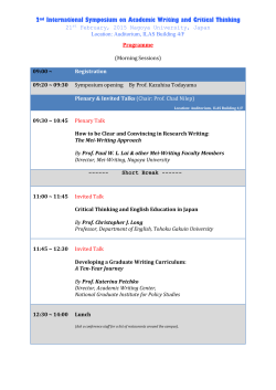 2nd International Symposium on Academic Writing and - Mei