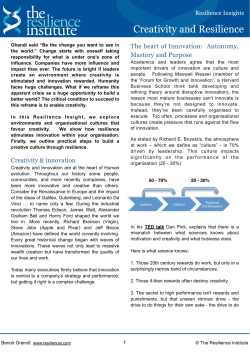 Creativity and Resilience