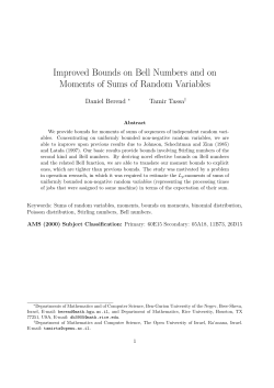 Improved Bounds on Bell Numbers and on Moments of Sums of