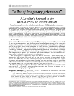 Hutchinson Rebuttal to Declaration of Independence