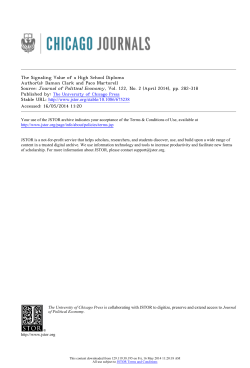 The Signaling Value of a High School Diploma